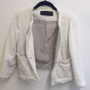 Zara Jackets & Coats - Zara Ivory Lined Jacket with Pockets Zara Jackets & Coats - Zara Ivory Lined Jacket with Pockets